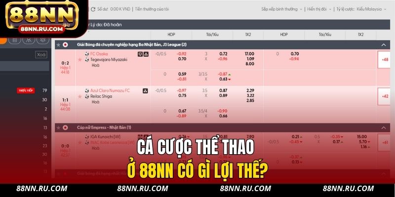 Cá cược thể thao ở 88NN có gì lợi thế? Cá cược thể thao ở 88NN có gì lợi thế?