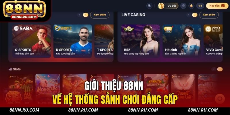 Giới thiệu 88NN về hệ thống sảnh chơi đẳng cấp Giới thiệu 88NN về hệ thống sảnh chơi đẳng cấp